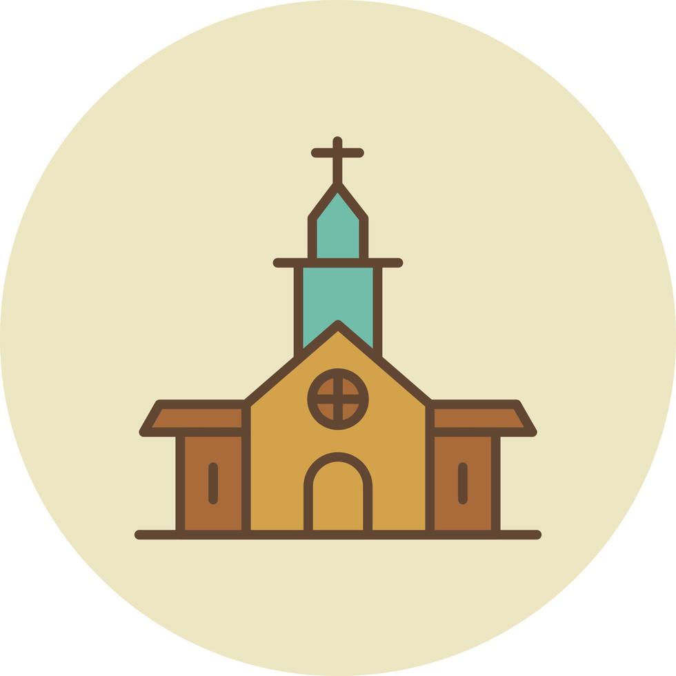 kerk gevuld retro vector