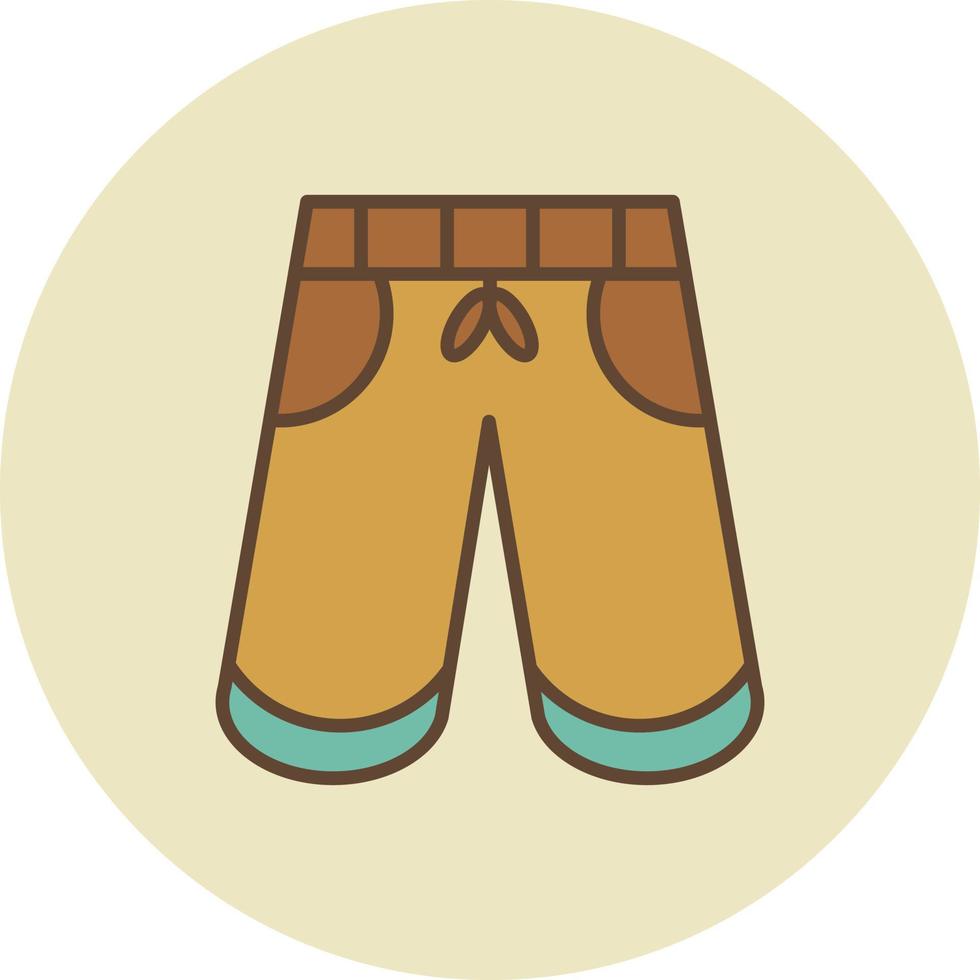 korte broek gevuld retro vector