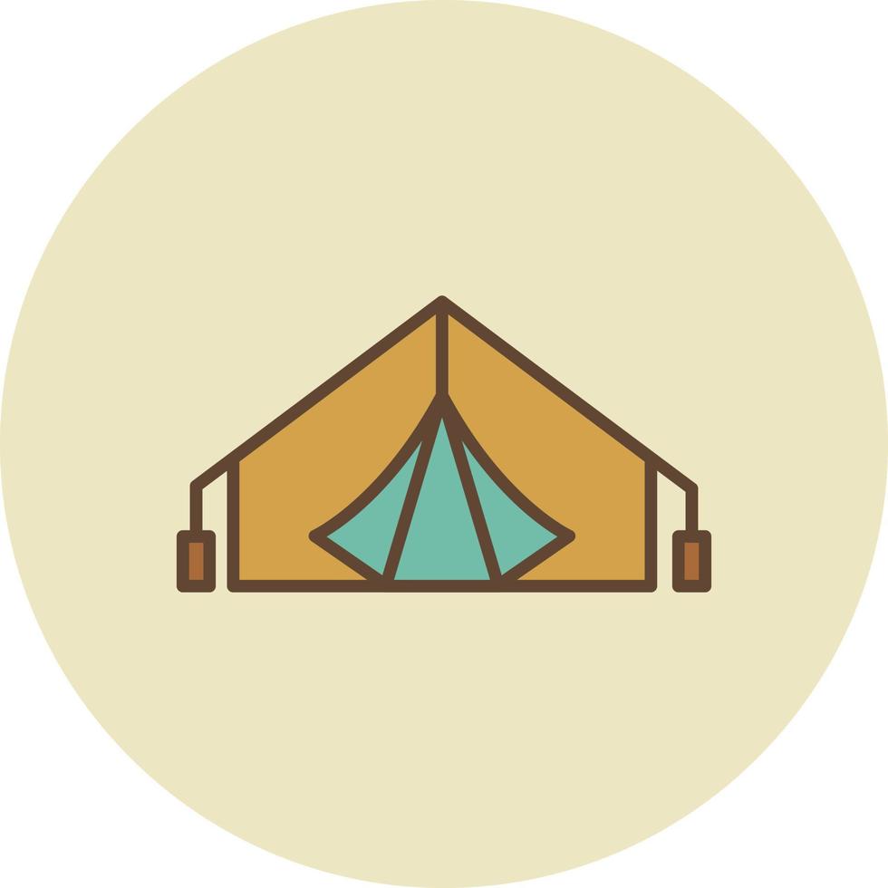 tent gevuld retro vector