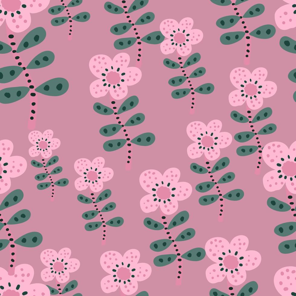 eenvoudig madeliefje naadloos bloemenpatroon. bloemen behang. leuke ditsy print. vector