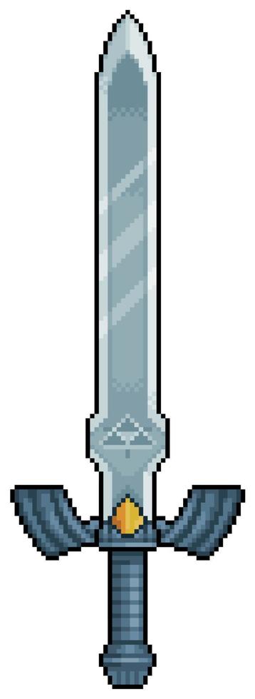 pixel art link zwaard vector item voor spel 8bit op witte achtergrond