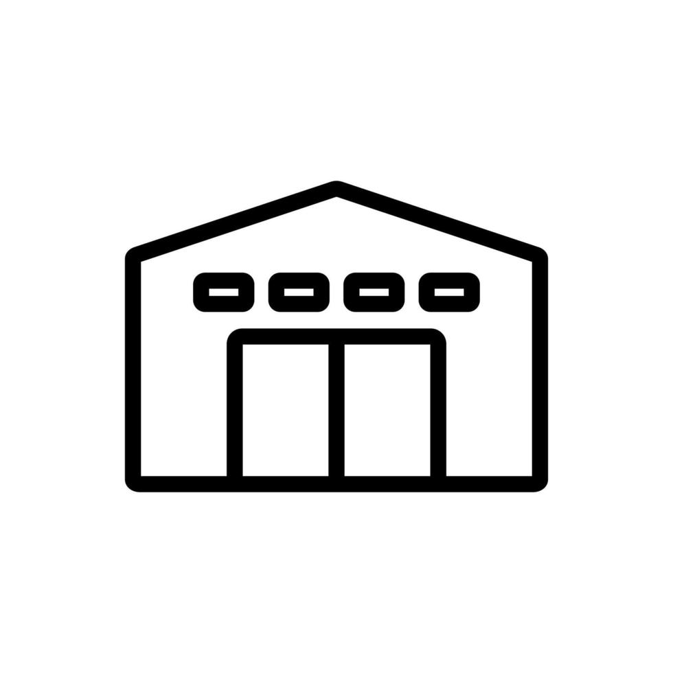 servicegarage met alarmpictogram vectoroverzichtsillustratie vector