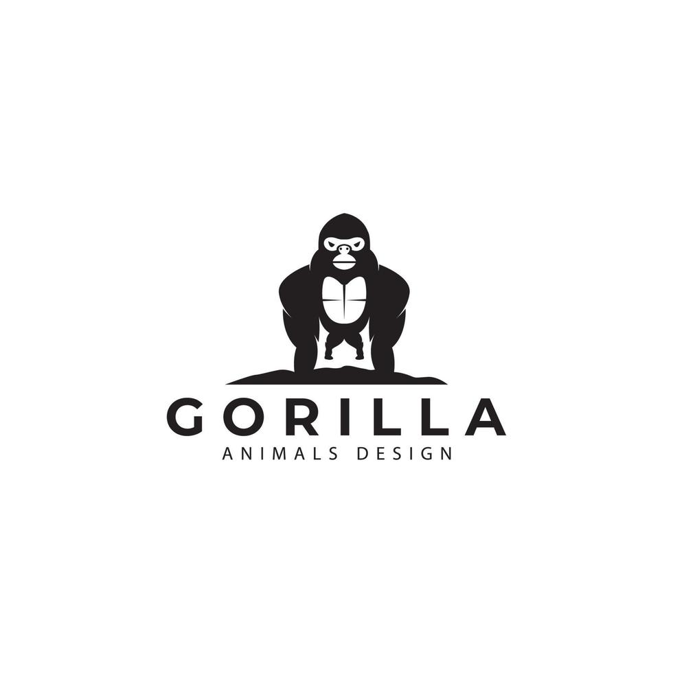 gorilla logo illustratie vector pictogram symbool ontwerp