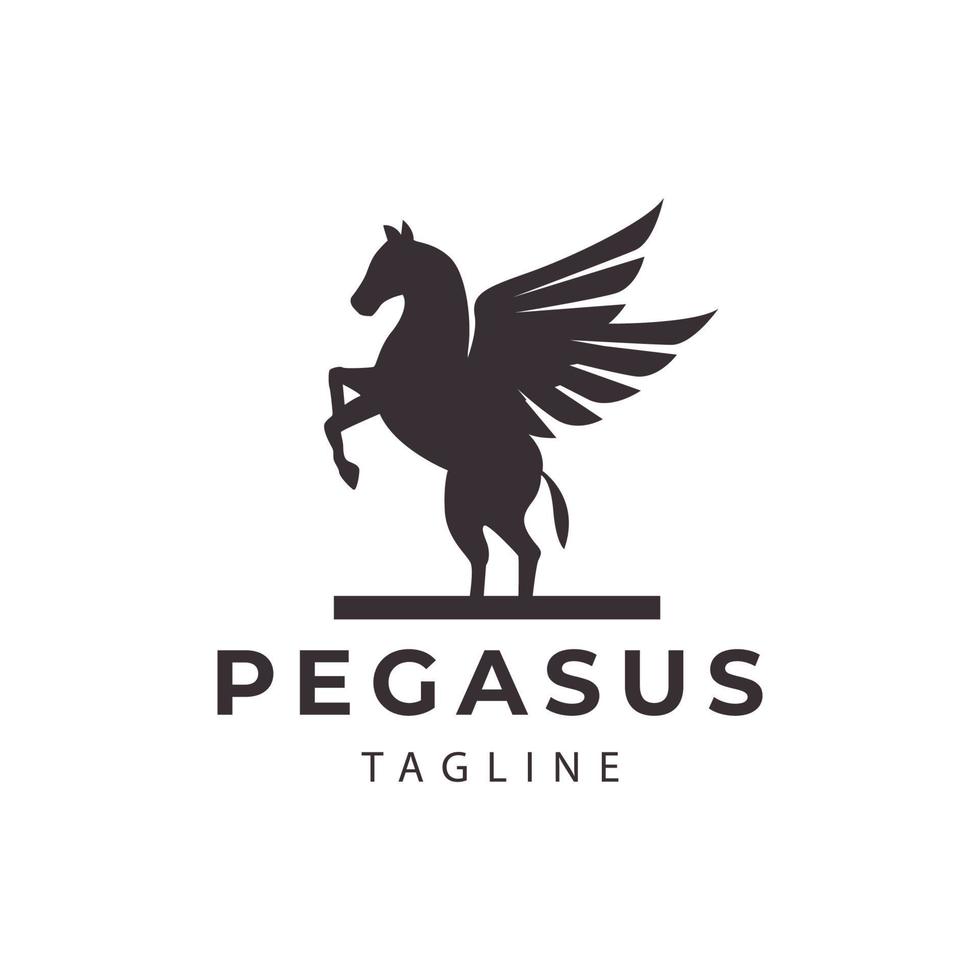 pegasus vliegend paard vleugels logo ontwerp vector pictogram illustratie grafisch creatief idee