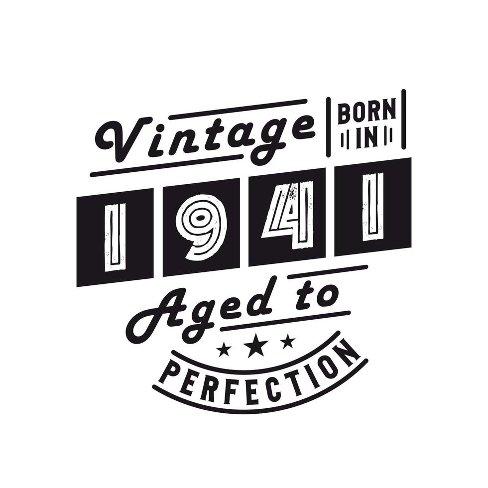 geboren in 1941, vintage 1941 verjaardagsviering vector