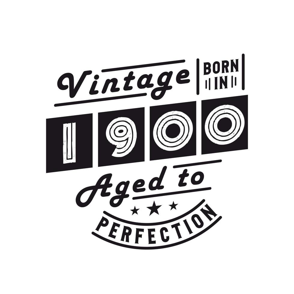 geboren in 1900, vintage 1900 verjaardagsviering vector