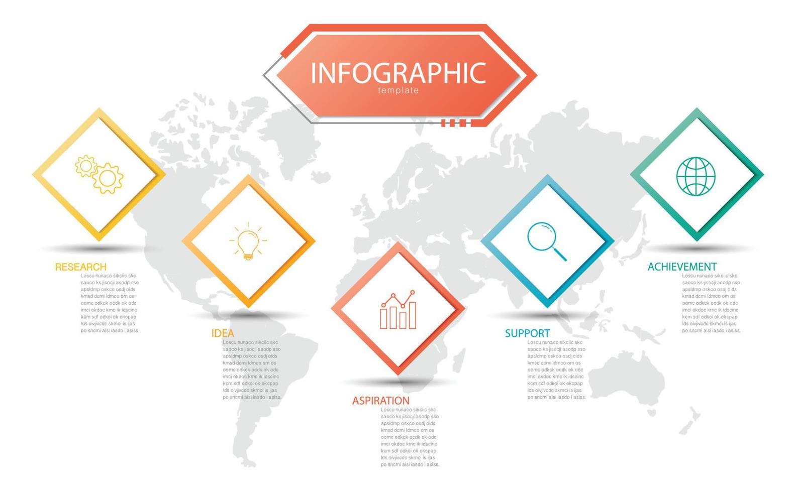 presentatie zakelijke info-grafische sjabloon, abstracte infographics nummer opties sjabloon, gebruikt voor webdesign, zakelijke stap opties, banner. vector illustratie