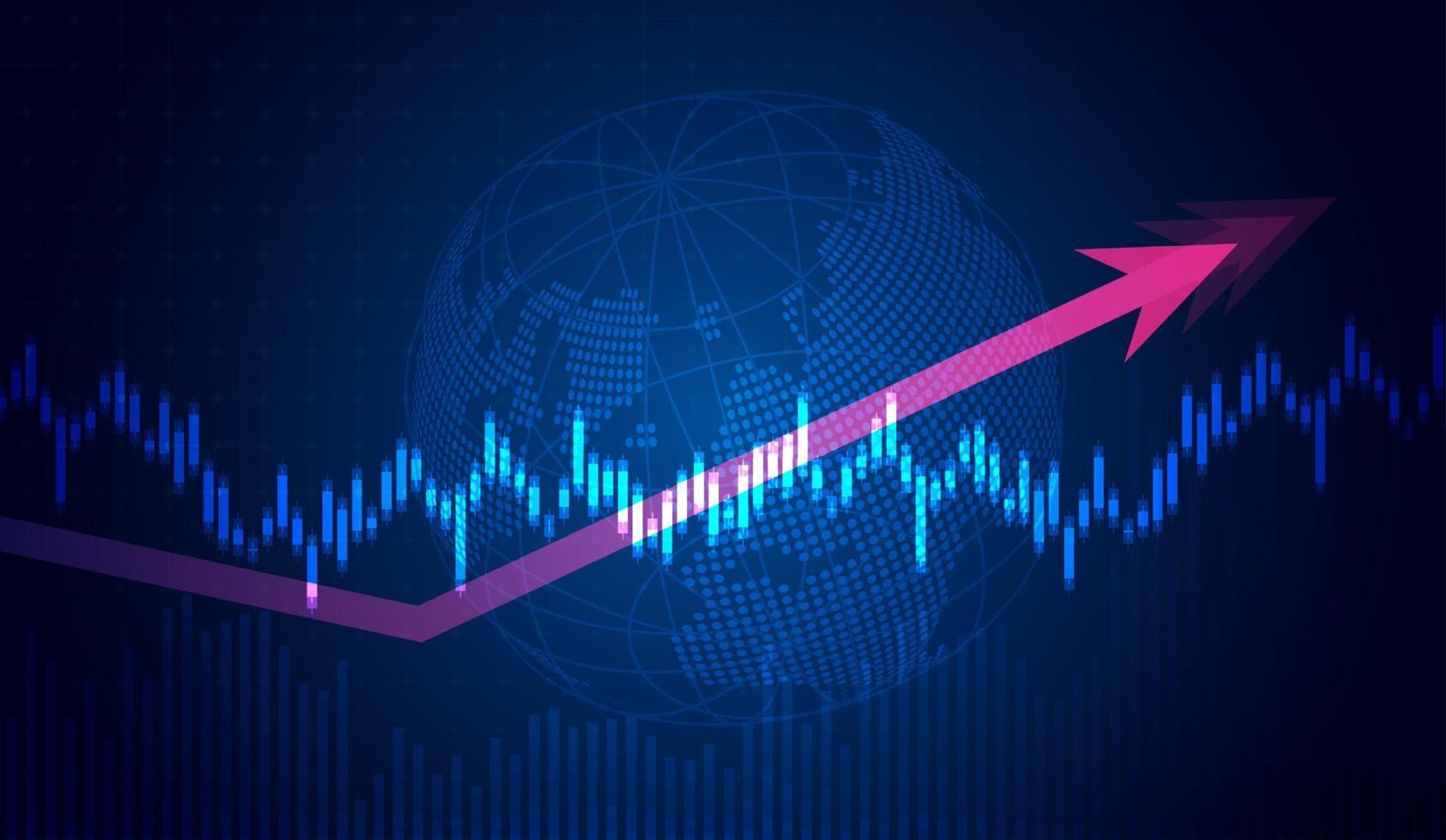 beursinvesteringen handelsgrafiek in grafisch concept geschikt voor financiële investeringen of economische trends bedrijfsidee. vector ontwerp