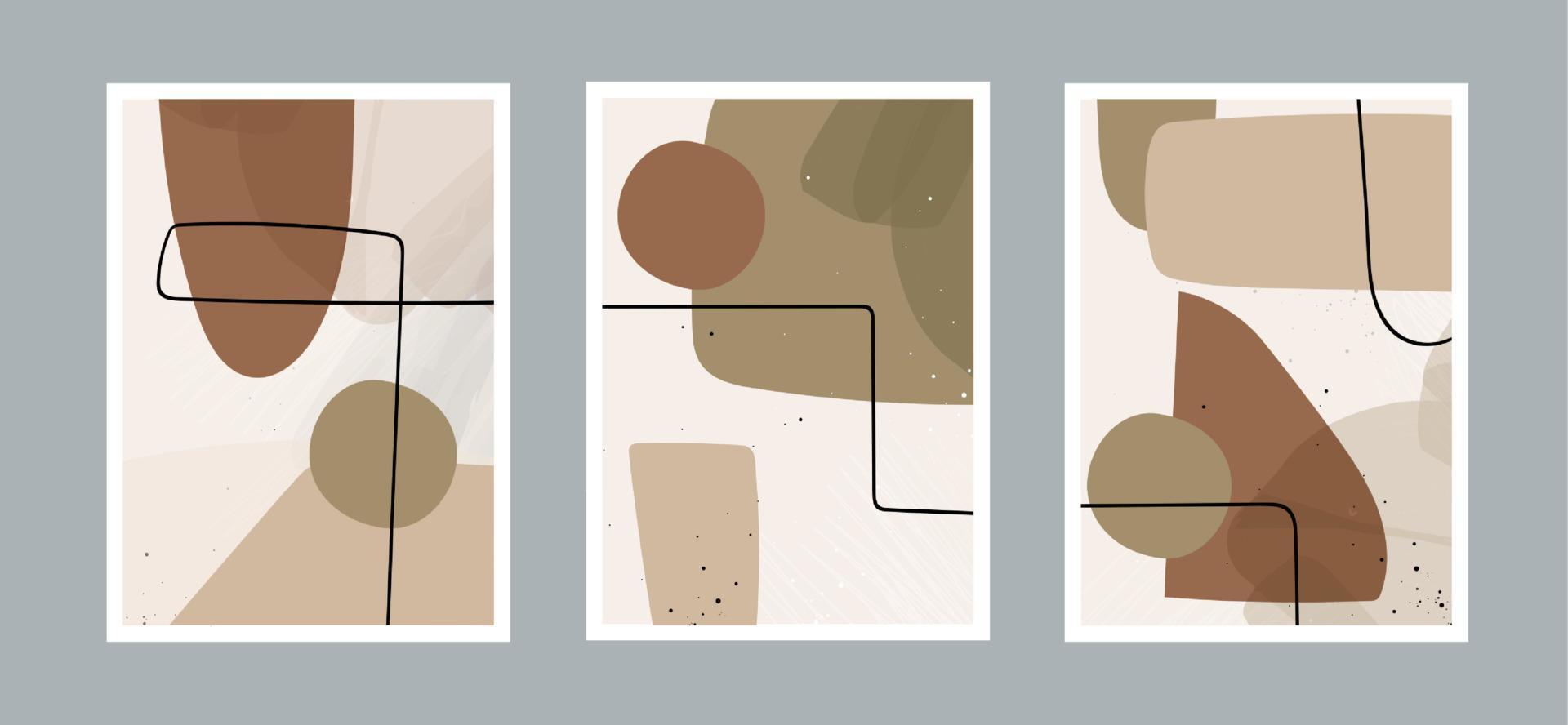 abstracte kunstachtergrond met verschillende vormen voor wanddecoratie, briefkaart of brochureomslagontwerp. vector ontwerp