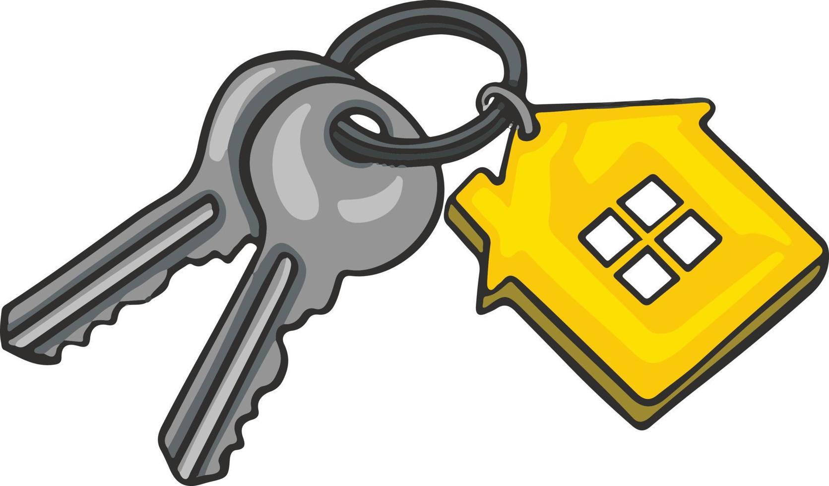 sleutels tot de aankoop van een nieuw huis, een makelaar met logo vector