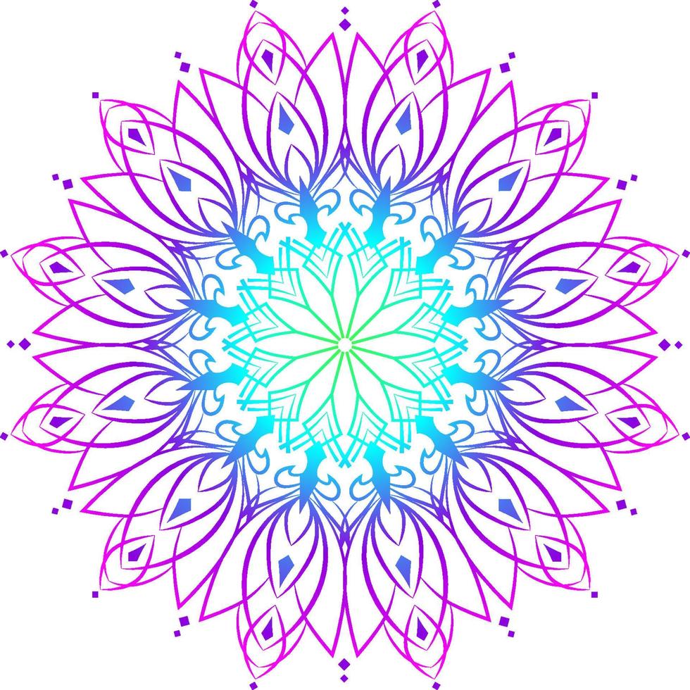 mandala patroon met kleurovergang vector