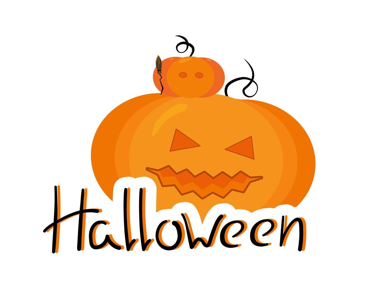 gelukkige halloween vectorpompoen. vectorillustratie voor uw ontwerp vector