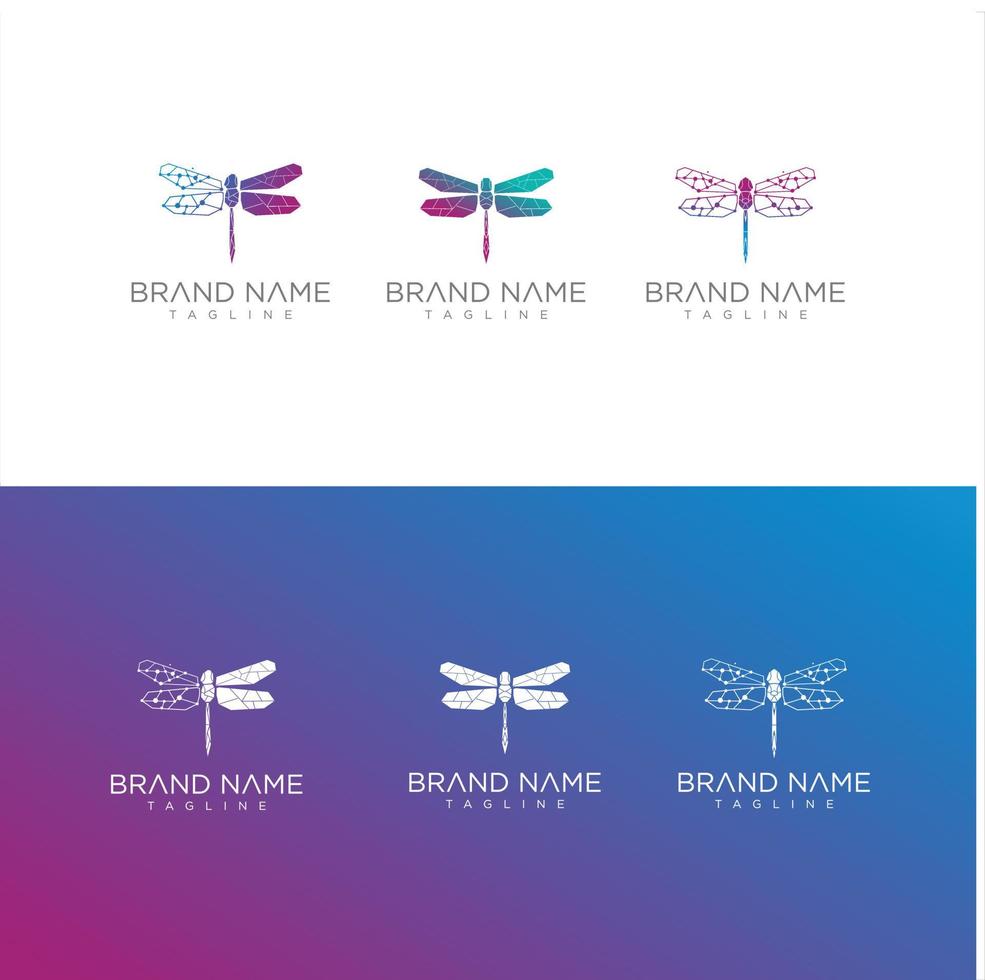 set van libel digitale tech logo vector ontwerpsjabloon