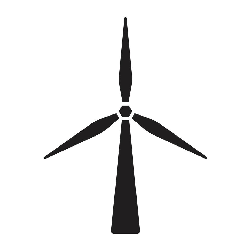 windturbines plat vectorpictogram voor apps of websites vector