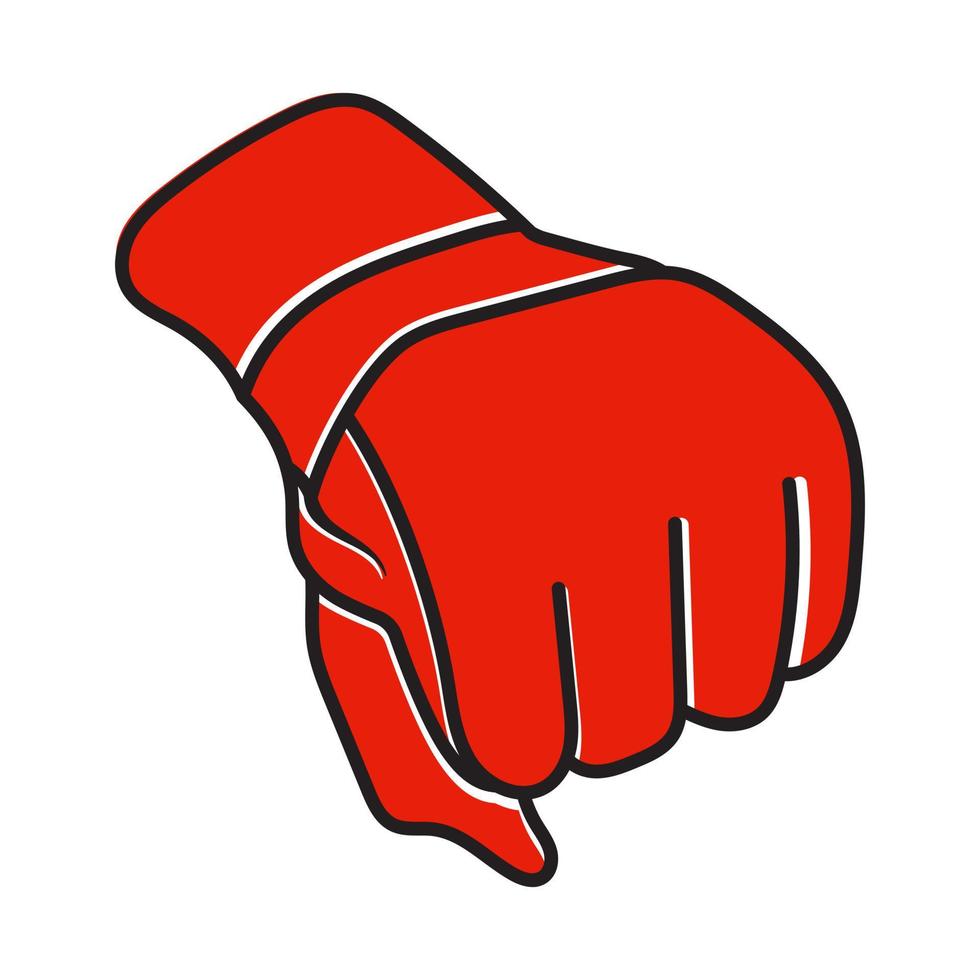 handslag of mixed martial arts egaal kleurpictogram voor apps of website vector