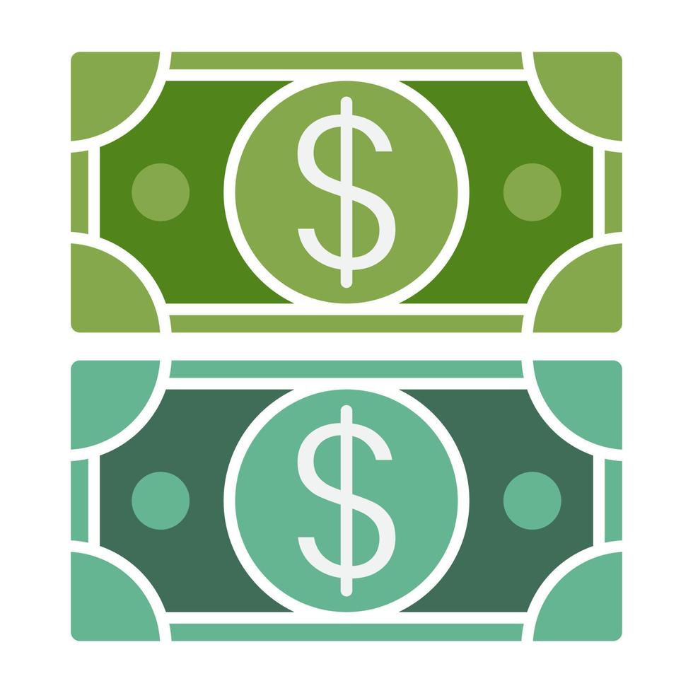 Verenigde Staten dollar geld egale kleur pictogram voor apps of websites vector