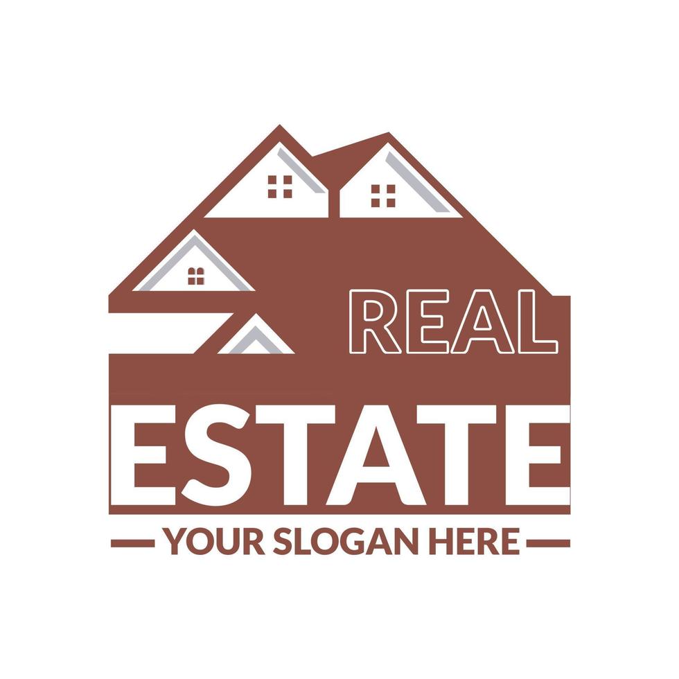 preal Estate logo-ontwerp. logo kan worden gebruikt voor onroerendgoedbedrijven vector