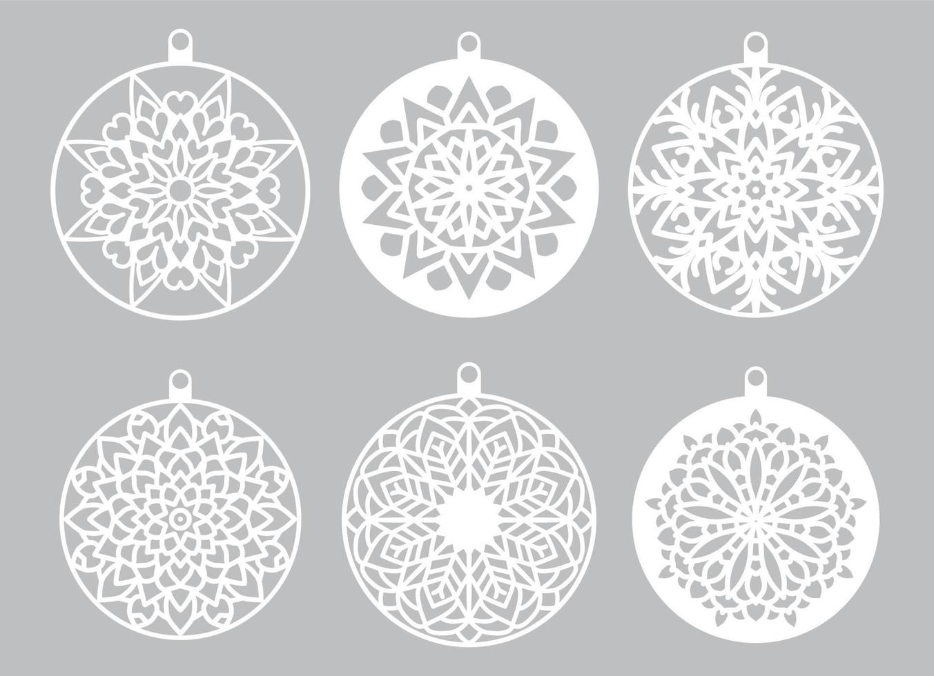 sneeuwvlokken kerst ontwerp vector set