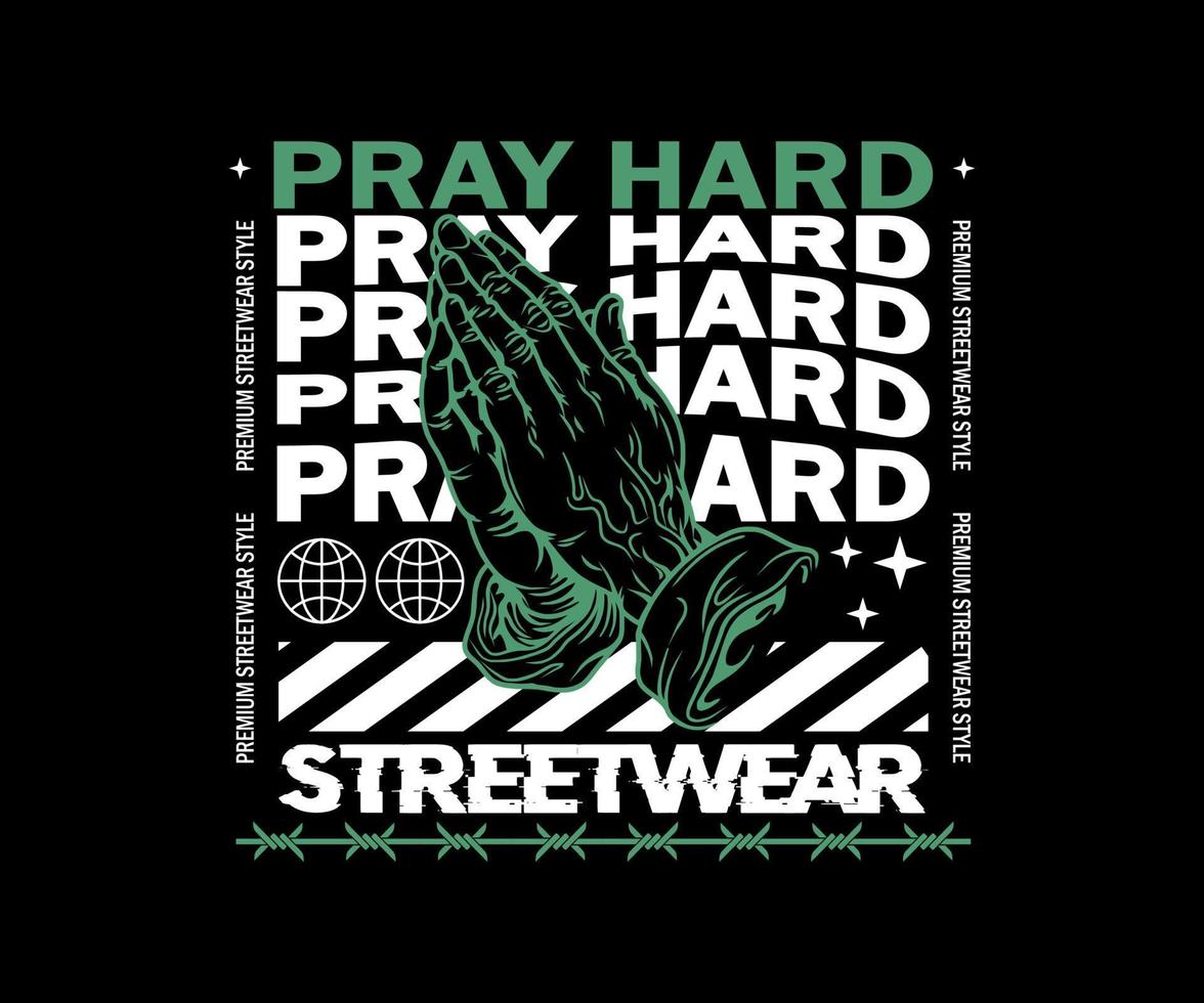 bid hard esthetisch grafisch ontwerp voor creatieve kleding, voor streetwear en urban style t-shirts design, hoodies, etc vector