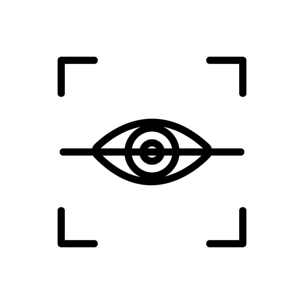 scanner oog pictogram vector. geïsoleerde contour symbool illustratie vector