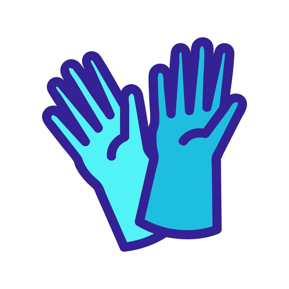 rubberen handschoenen pictogram vector. geïsoleerde contour symbool illustratie vector