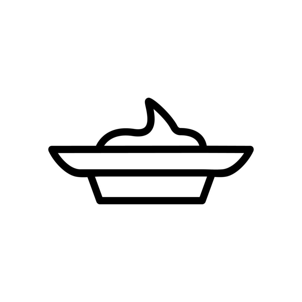 mayonaise pictogram vector. geïsoleerde contour symbool illustratie vector