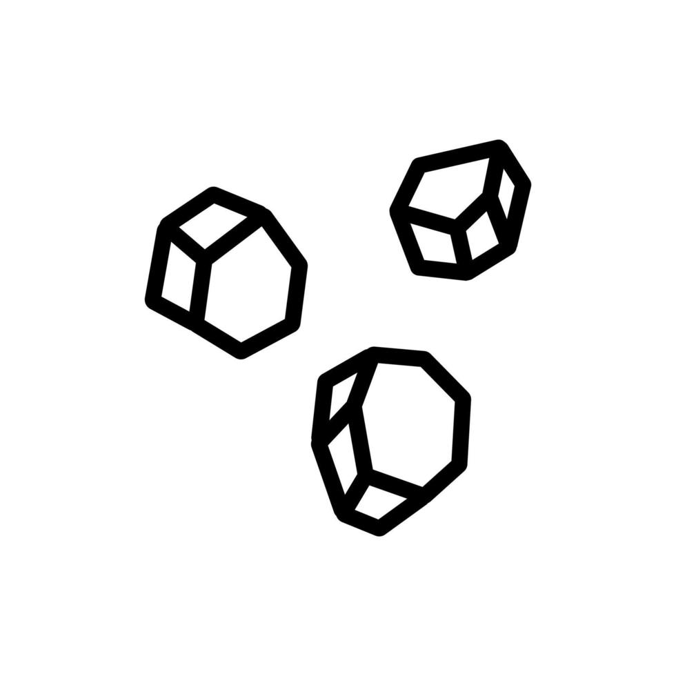 zoutkristallen pictogram vector overzicht illustratie