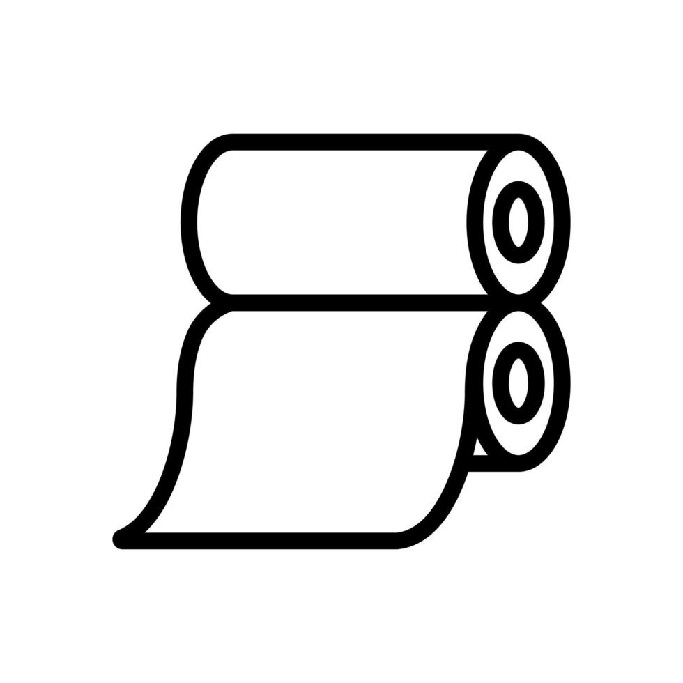 materiaal roll pictogram vector overzicht illustratie