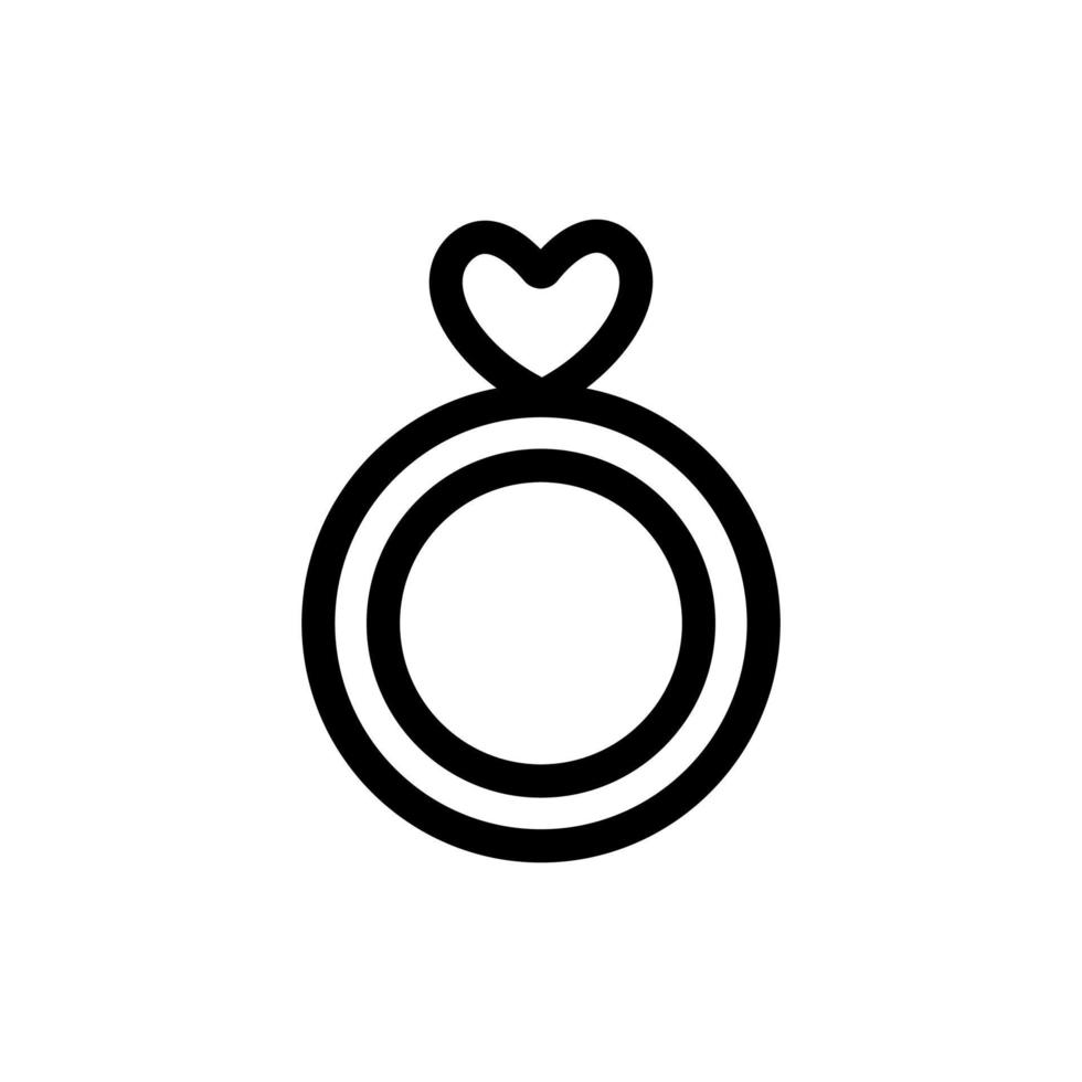 ring pictogram vector. geïsoleerde contour symbool illustratie vector