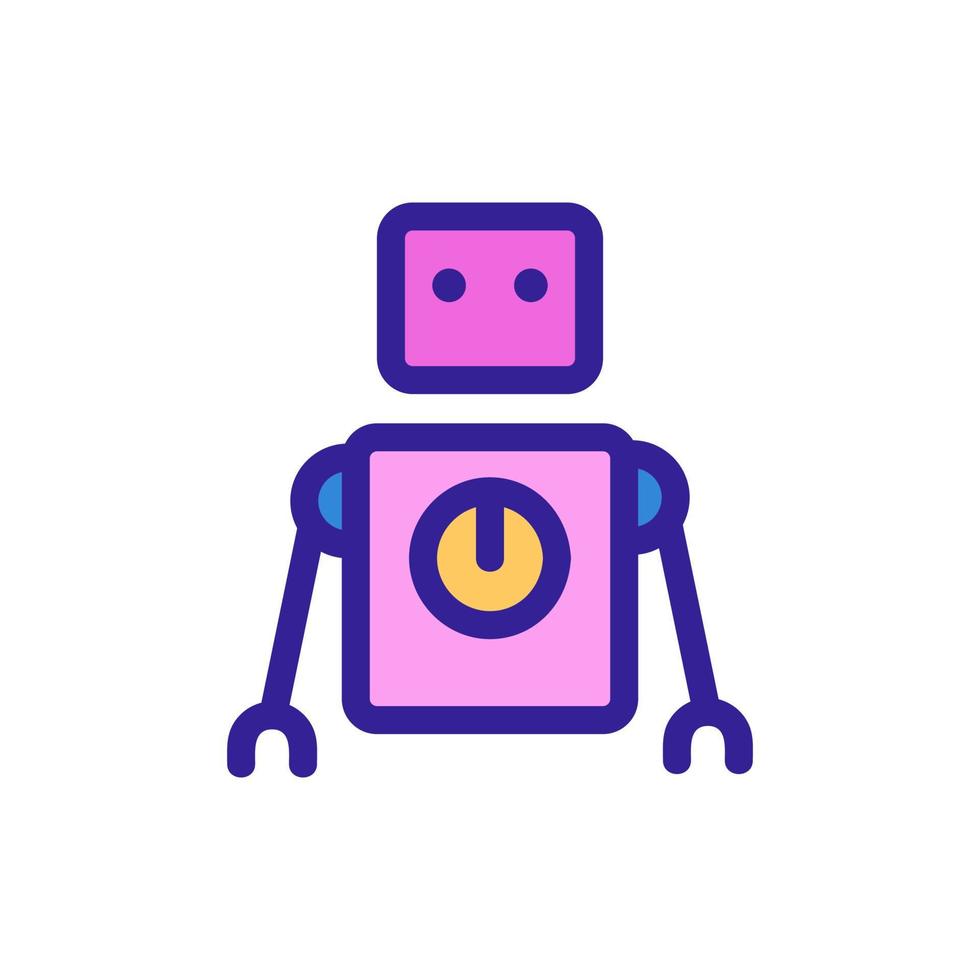 robot pictogram vector. geïsoleerde contour symbool illustratie vector