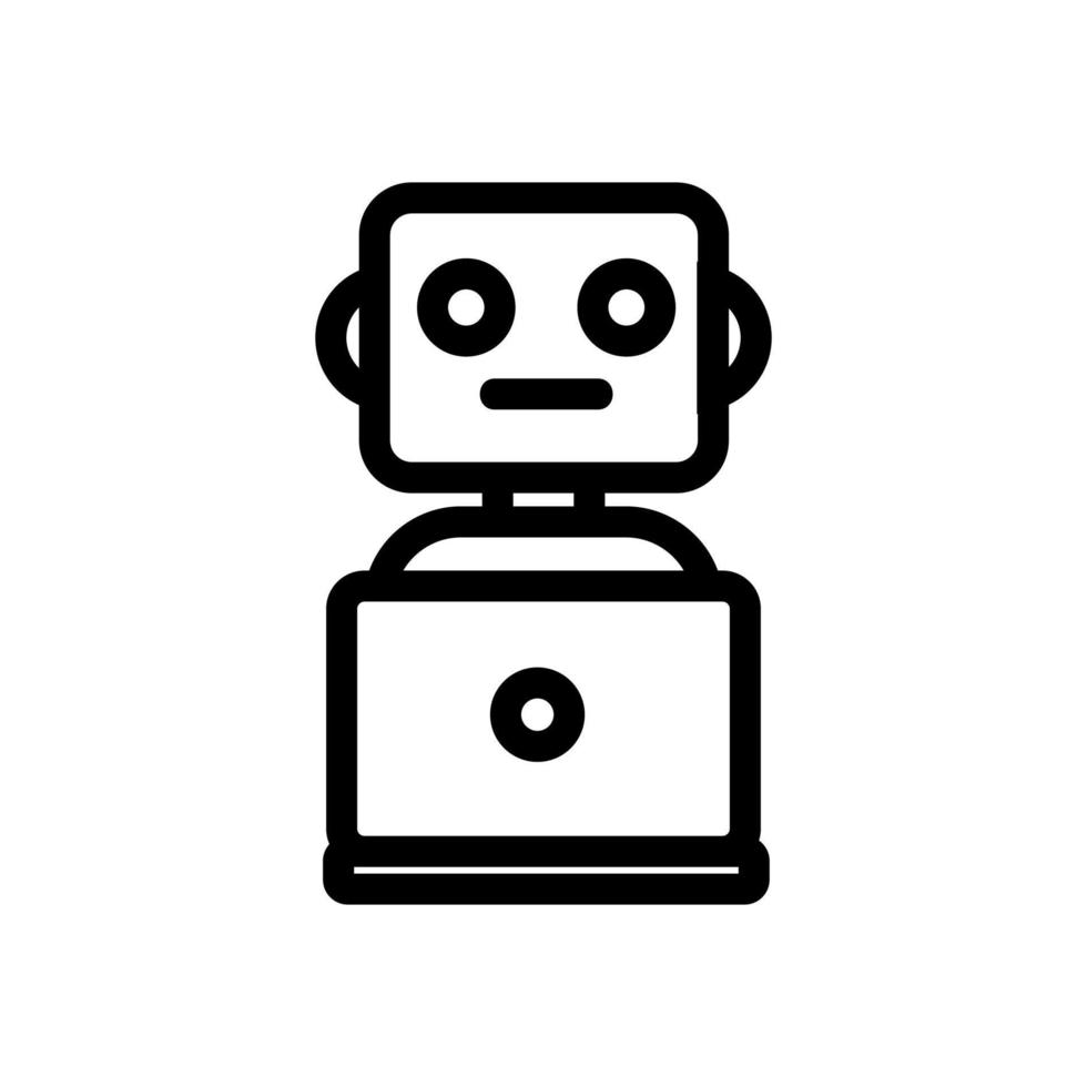 robot pictogram vector. geïsoleerde contour symbool illustratie vector