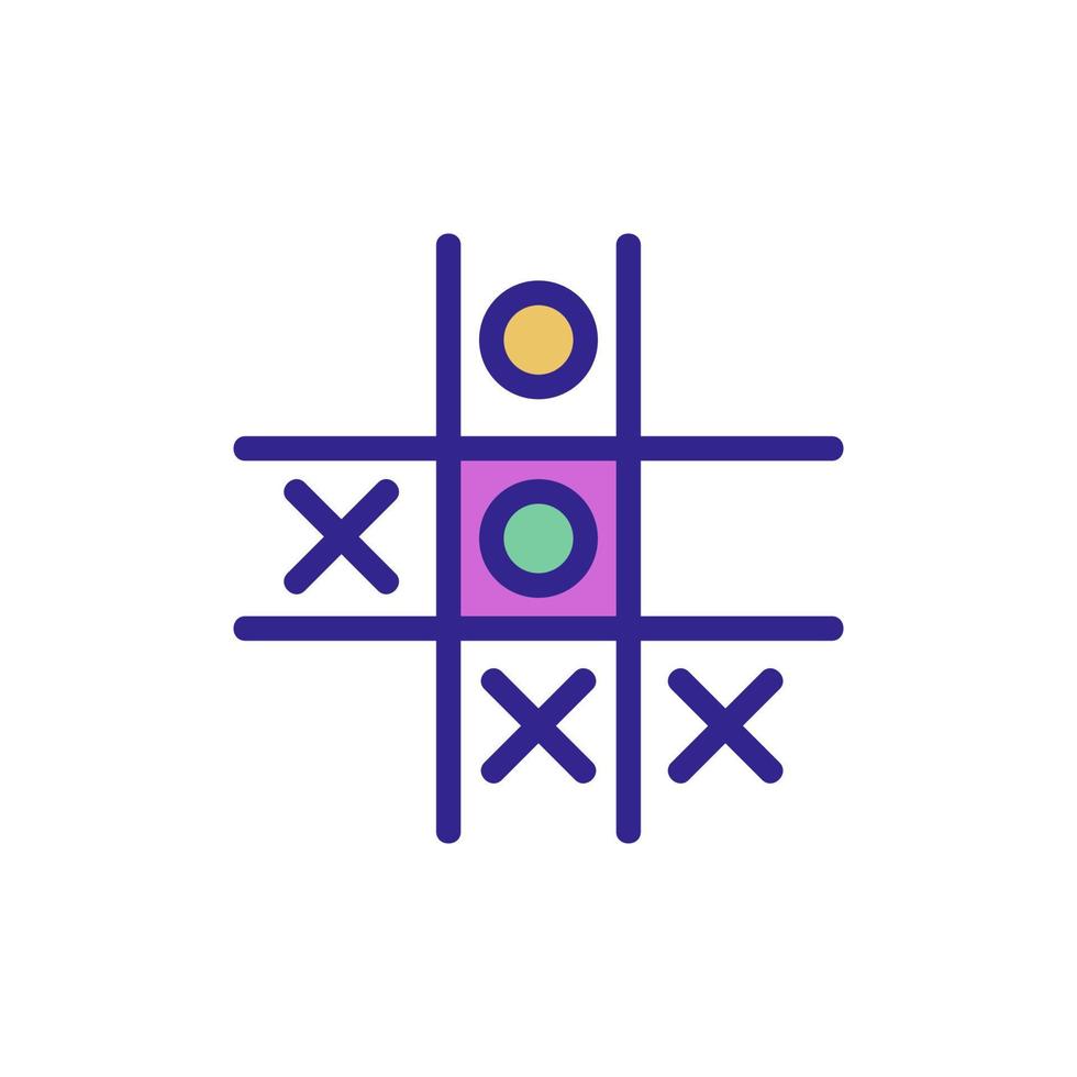 spel tic tac toe pictogram vector overzicht illustratie