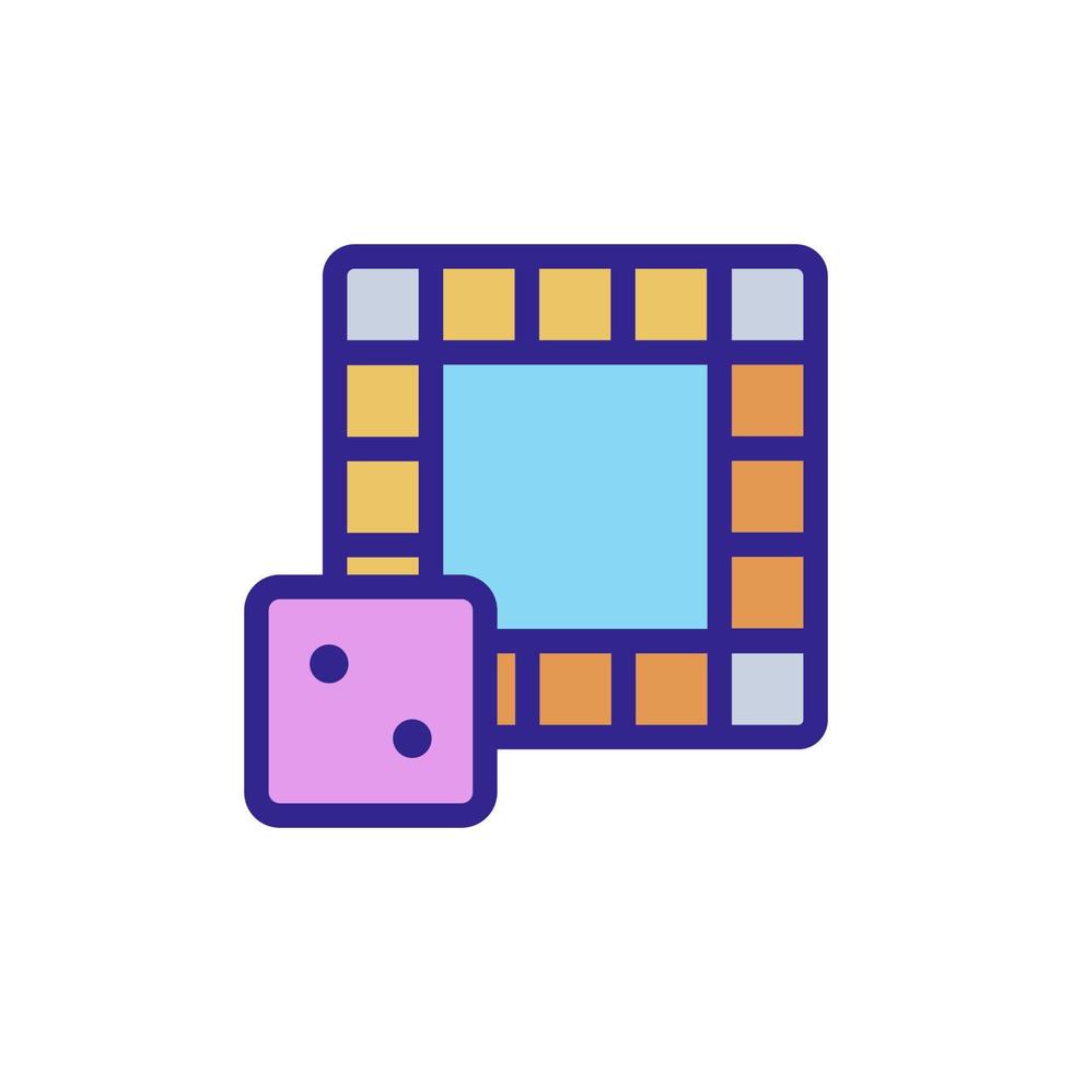 het spel kubus veld pictogram vector overzicht illustratie