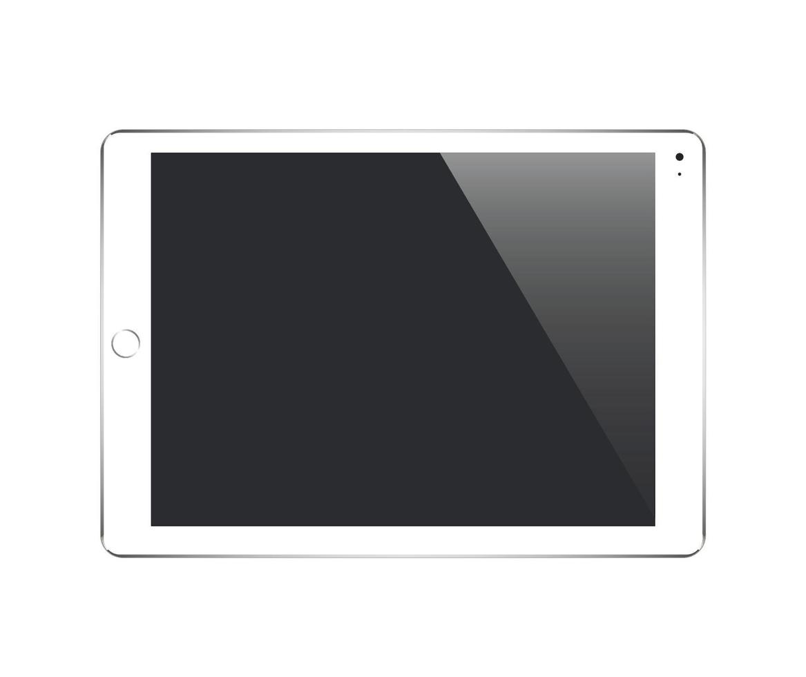 realistische tablet-pc met leeg scherm geïsoleerd vector