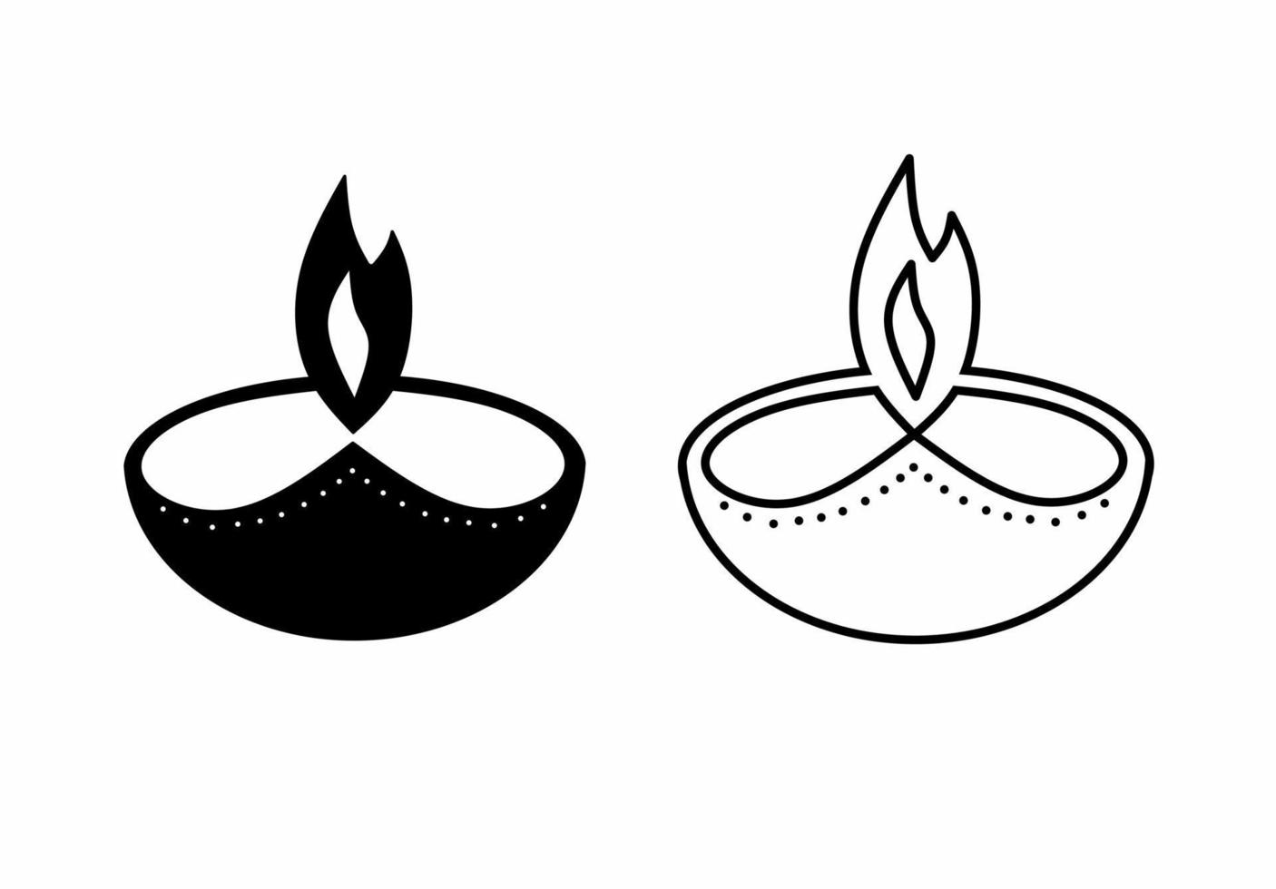 diya glyph icon set geïsoleerd op een witte achtergrond vector