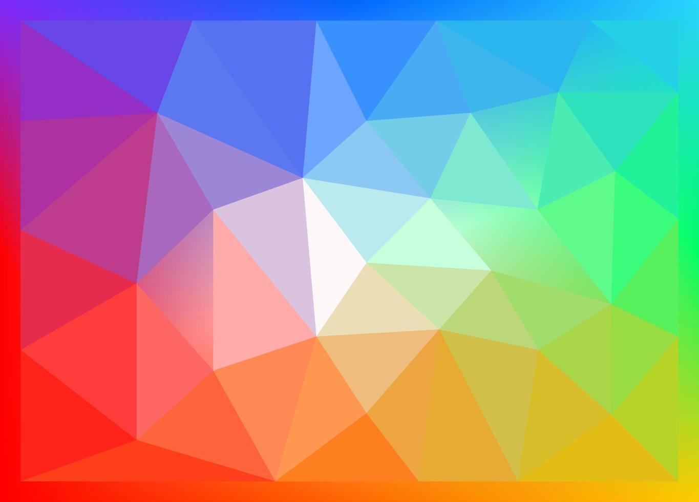 de dominante mesh-achtergrond is regenboogkleur. mesh achtergrond met kleurrijke driehoeken. vector