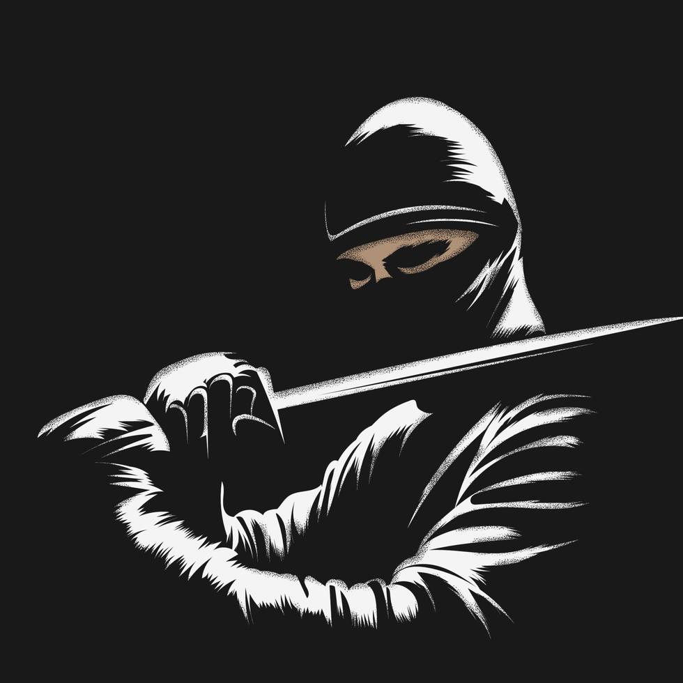 ninja vectorillustratie vector