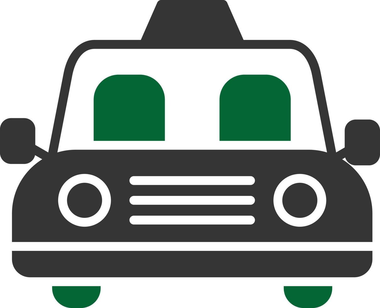 taxi glyph twee kleuren vector