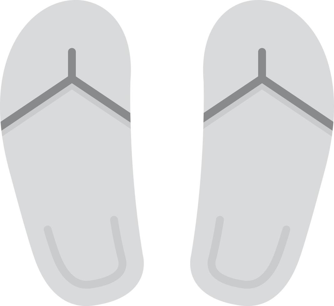 slippers plat grijstinten vector