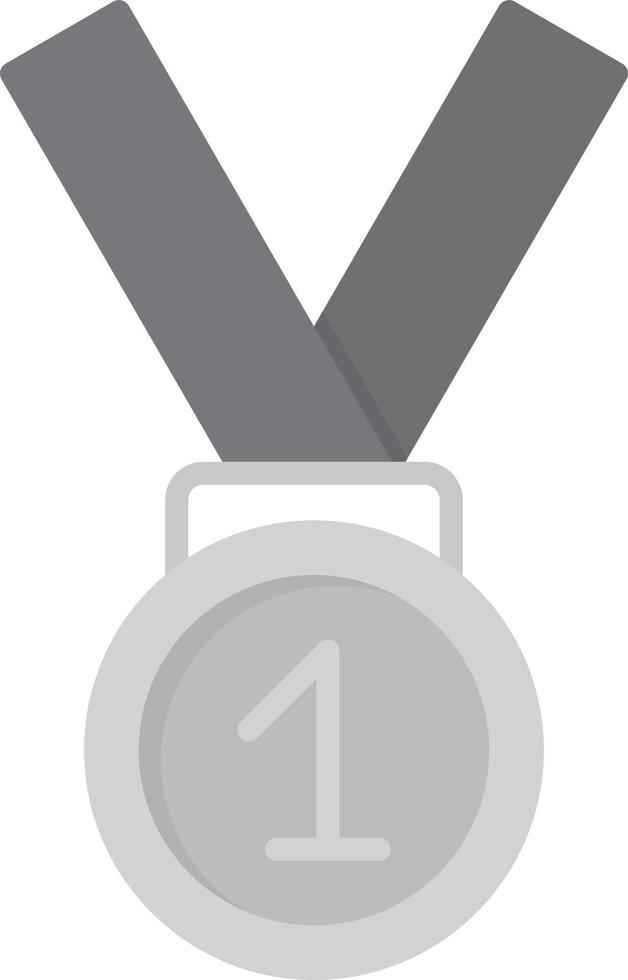 medaille plat grijstinten vector