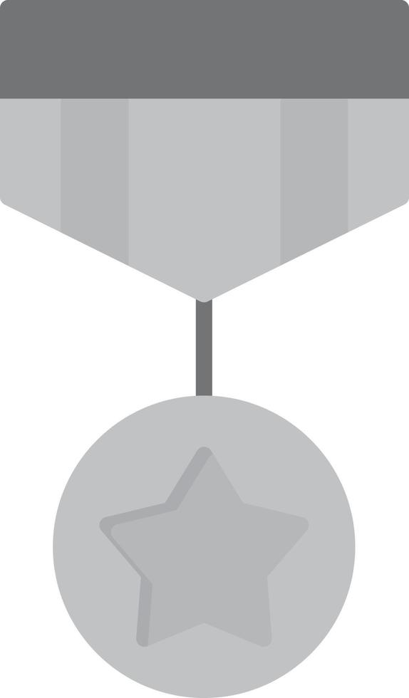 medaille plat grijstinten vector