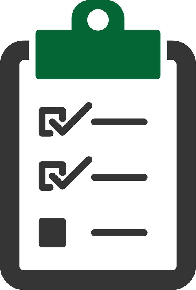 checklist glyph twee kleuren vector