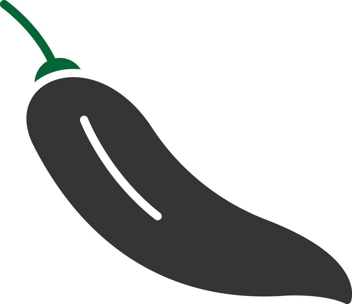 chili glyph twee kleuren vector