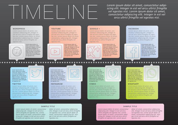 Tijdlijn Infografie Vector