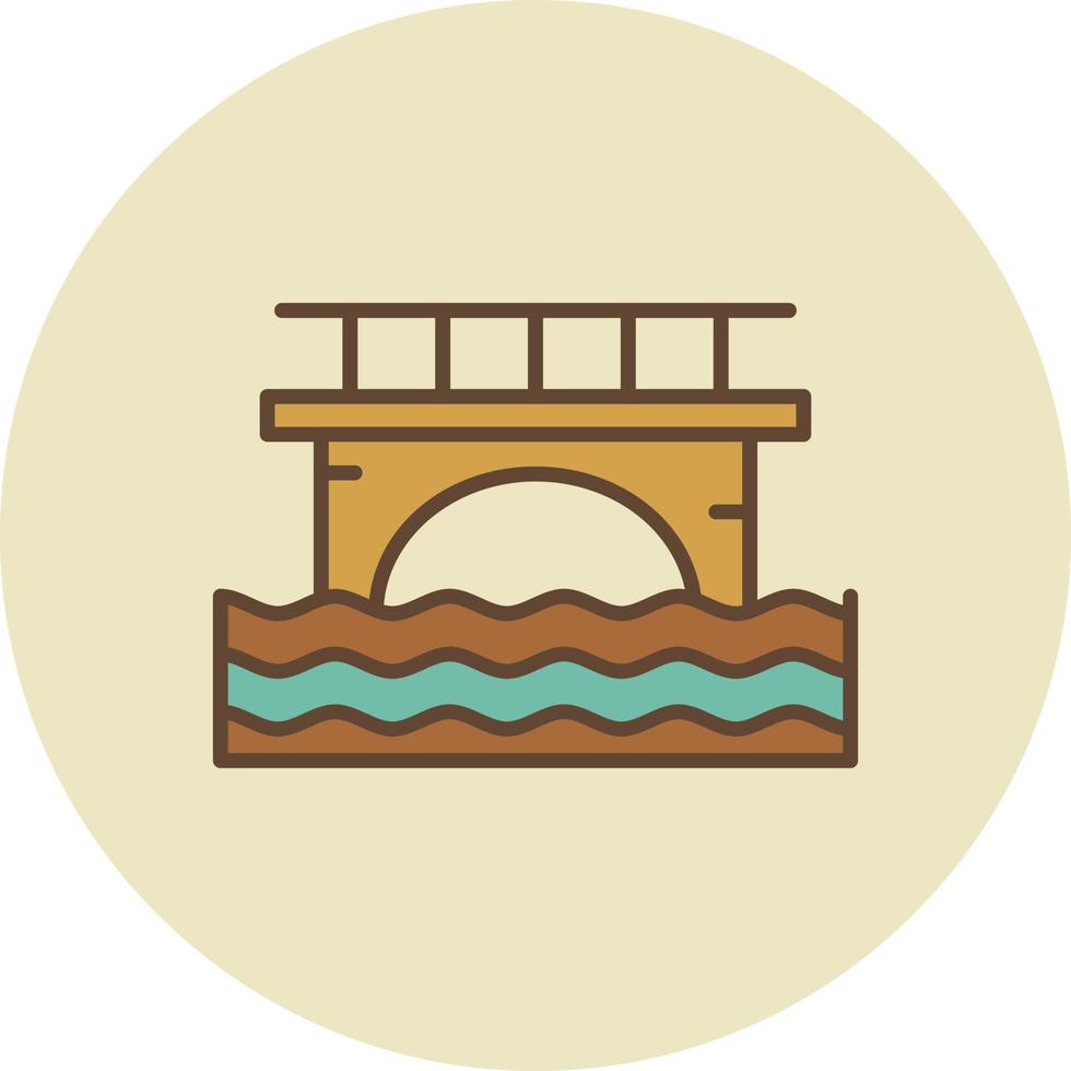 brug gevuld retro vector