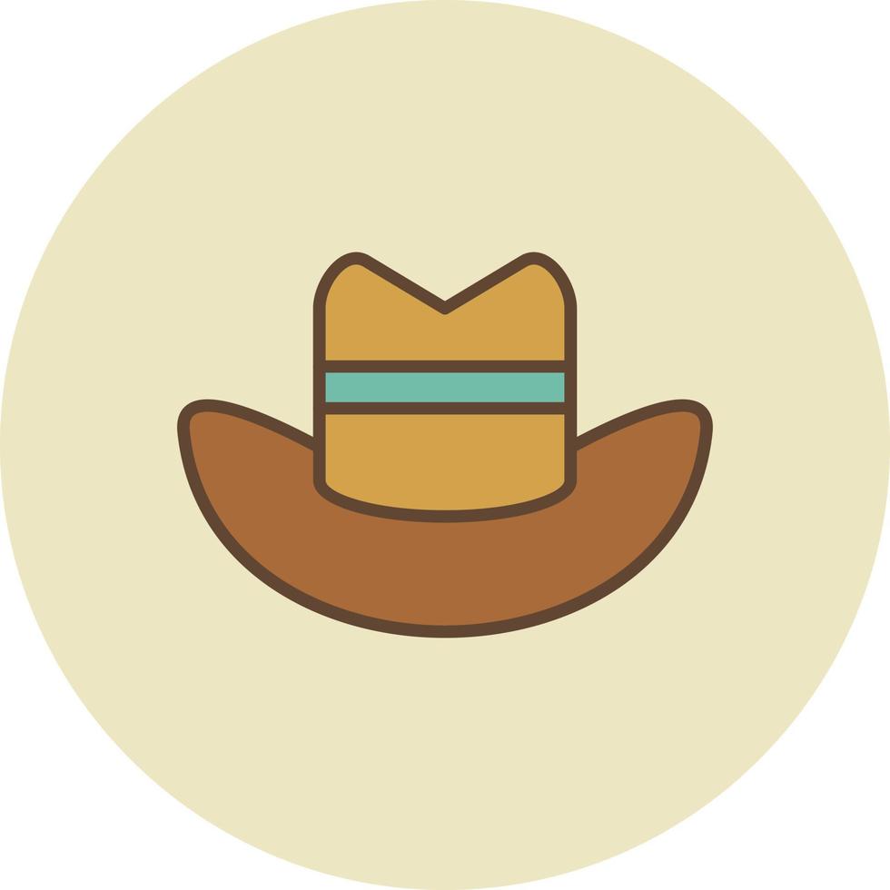 cowboyhoed gevuld retro vector