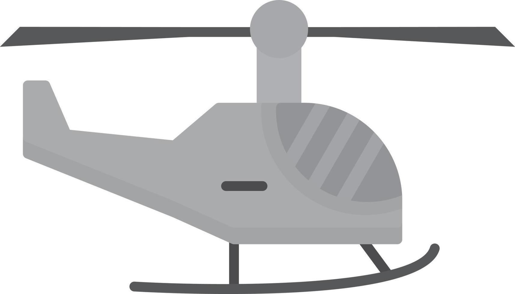 helikopter plat grijstinten vector