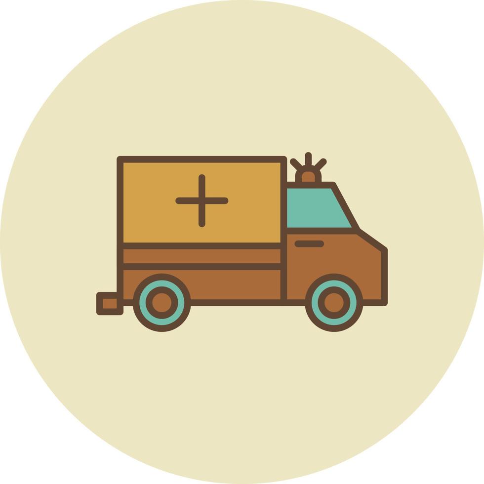 ambulance gevuld retro vector