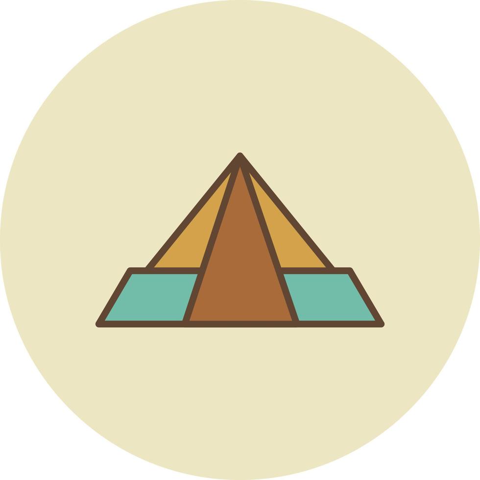 piramide gevuld retro vector