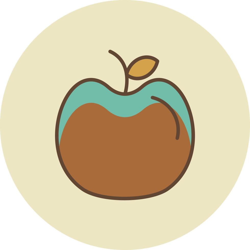 appel gevuld retro vector